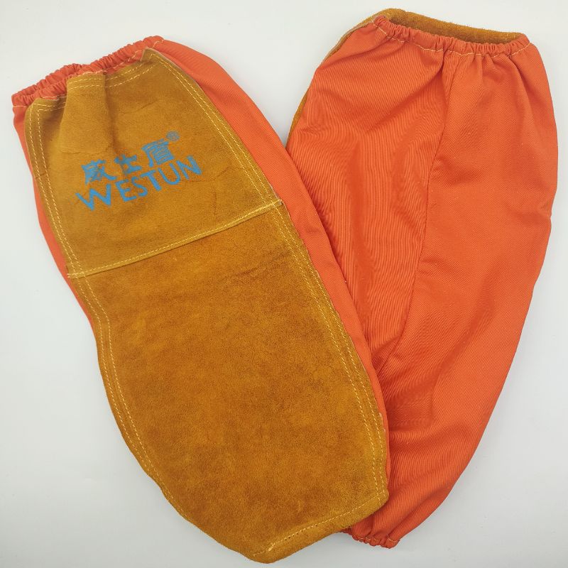 W-2130 橙红色阻燃布皮袖套